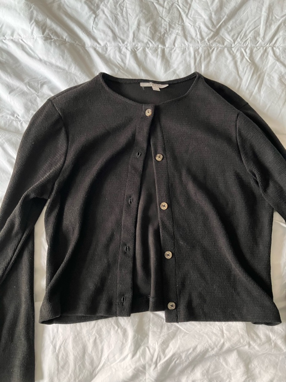 Mimz Classic Cropped Black Cardigan